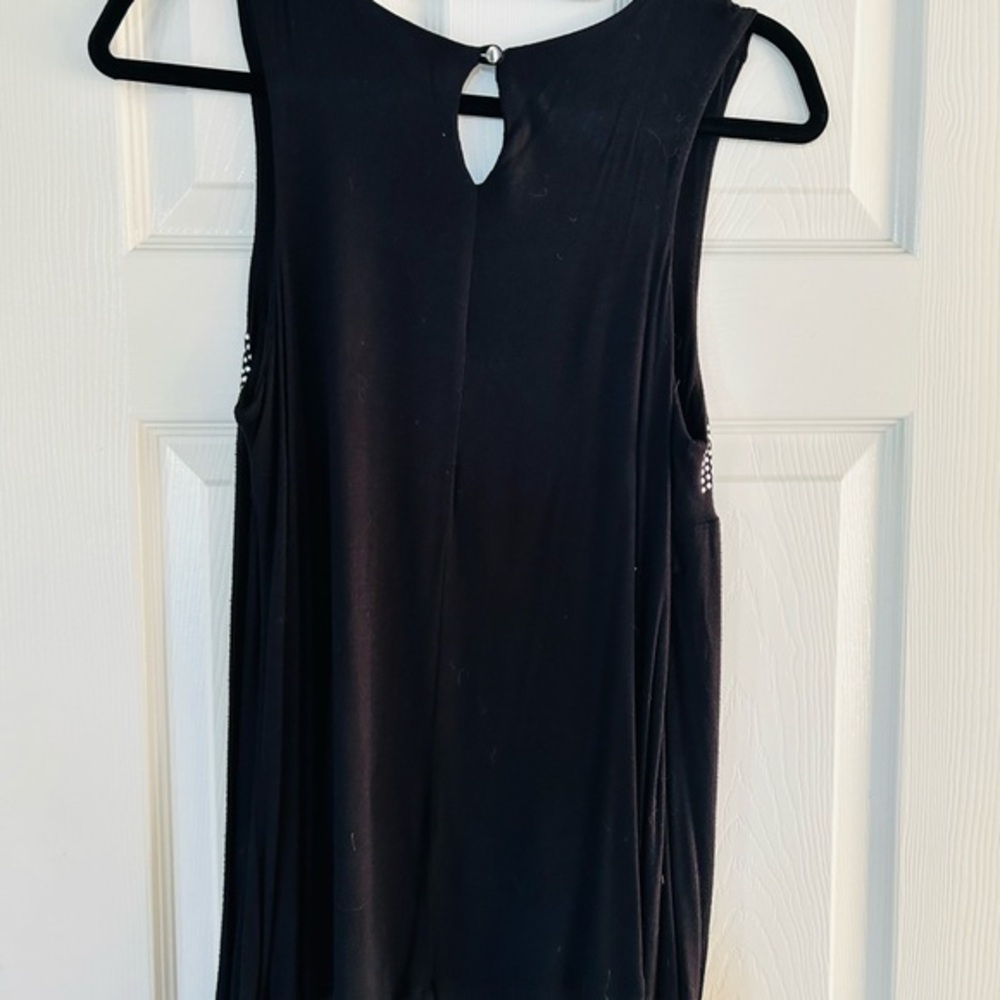 h.i.p. Black Tank‎ Top with Silver Studs - Picture 5 of 5